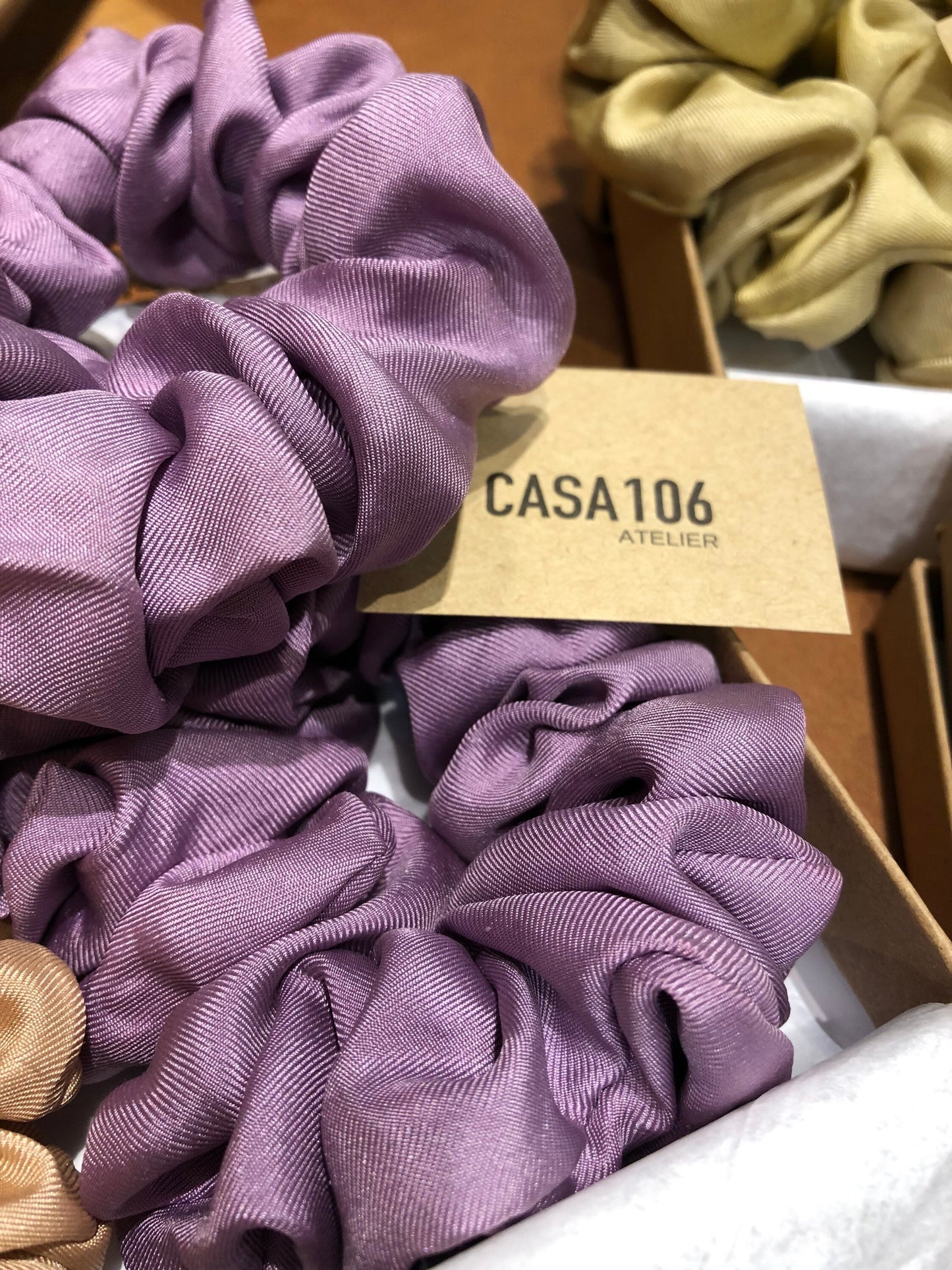 Silk Scrunchie Set Plant Dyed