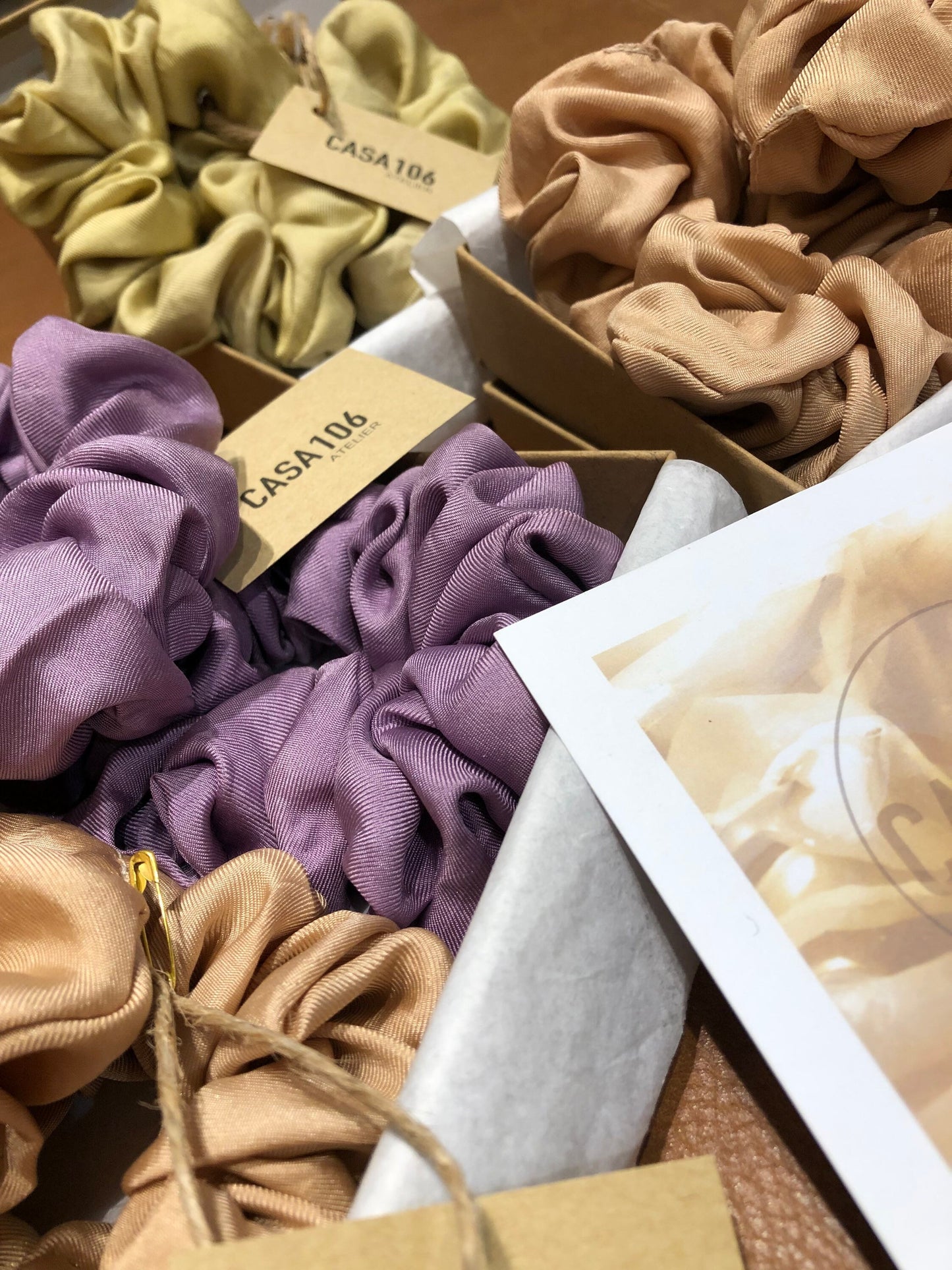 Silk Scrunchie Set Plant Dyed