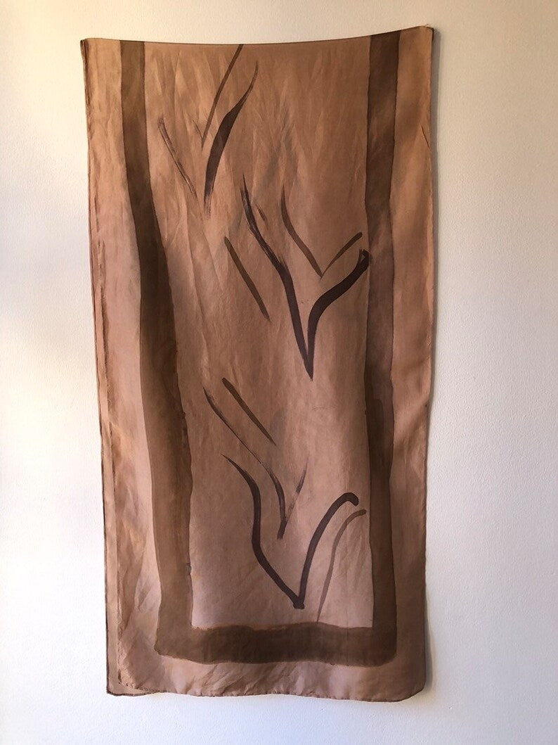 Silk Scarf Four Elements Fire Mangaba and Catuaba