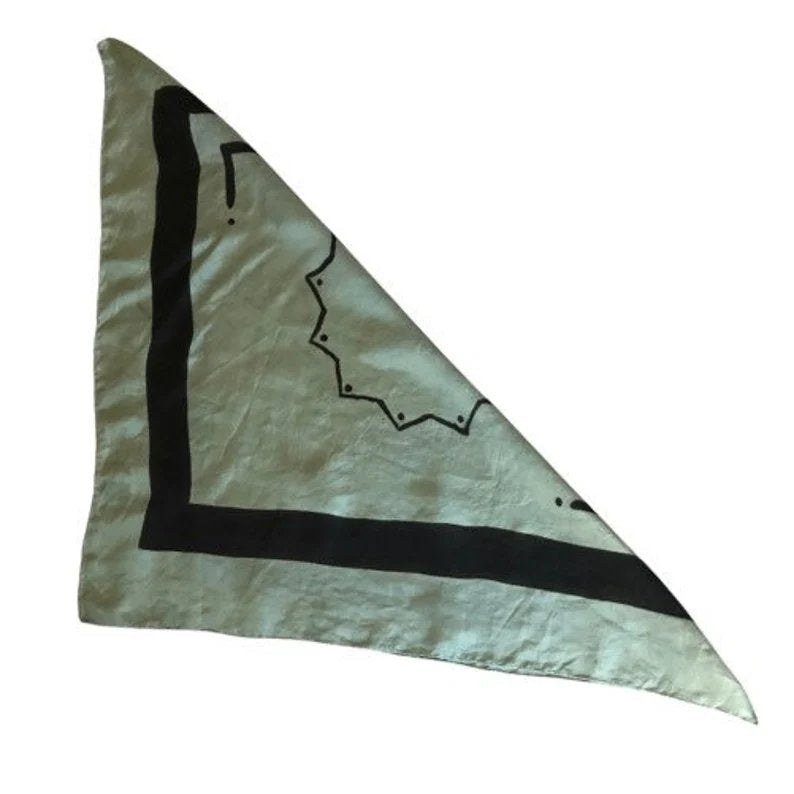 Custom Silk Scarf Green Heart Chakra Mandala