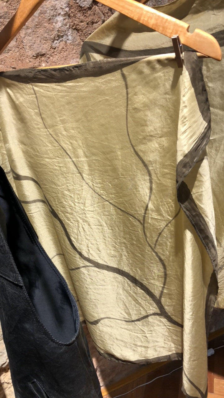 Roots Pomegranate Small Silk Scarf