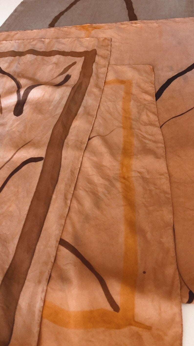 Silk Scarf Four Elements Fire Mangaba and Catuaba