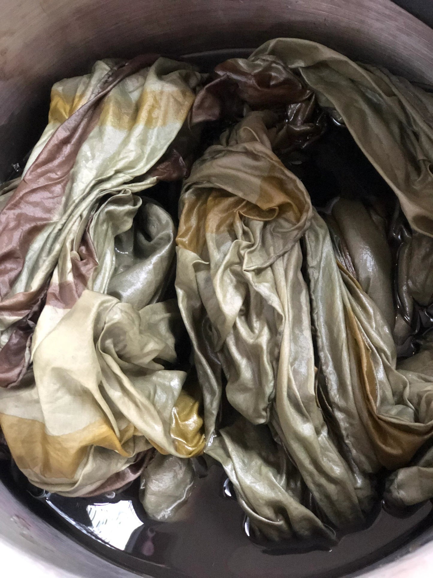 Custom Silk Shawl Green Four Elements Earth