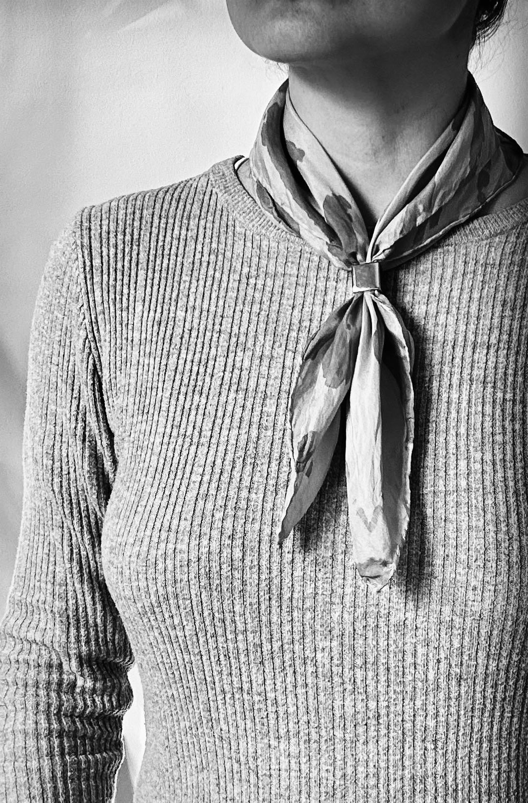 Silk Scarf with Keychain Green Mate Herb