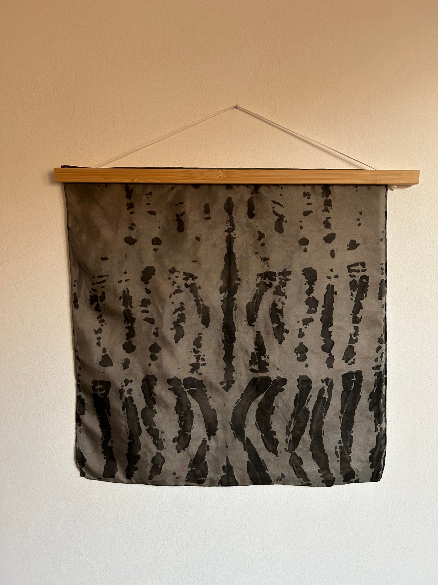 Silk Scarf with Keychain gray Logwood