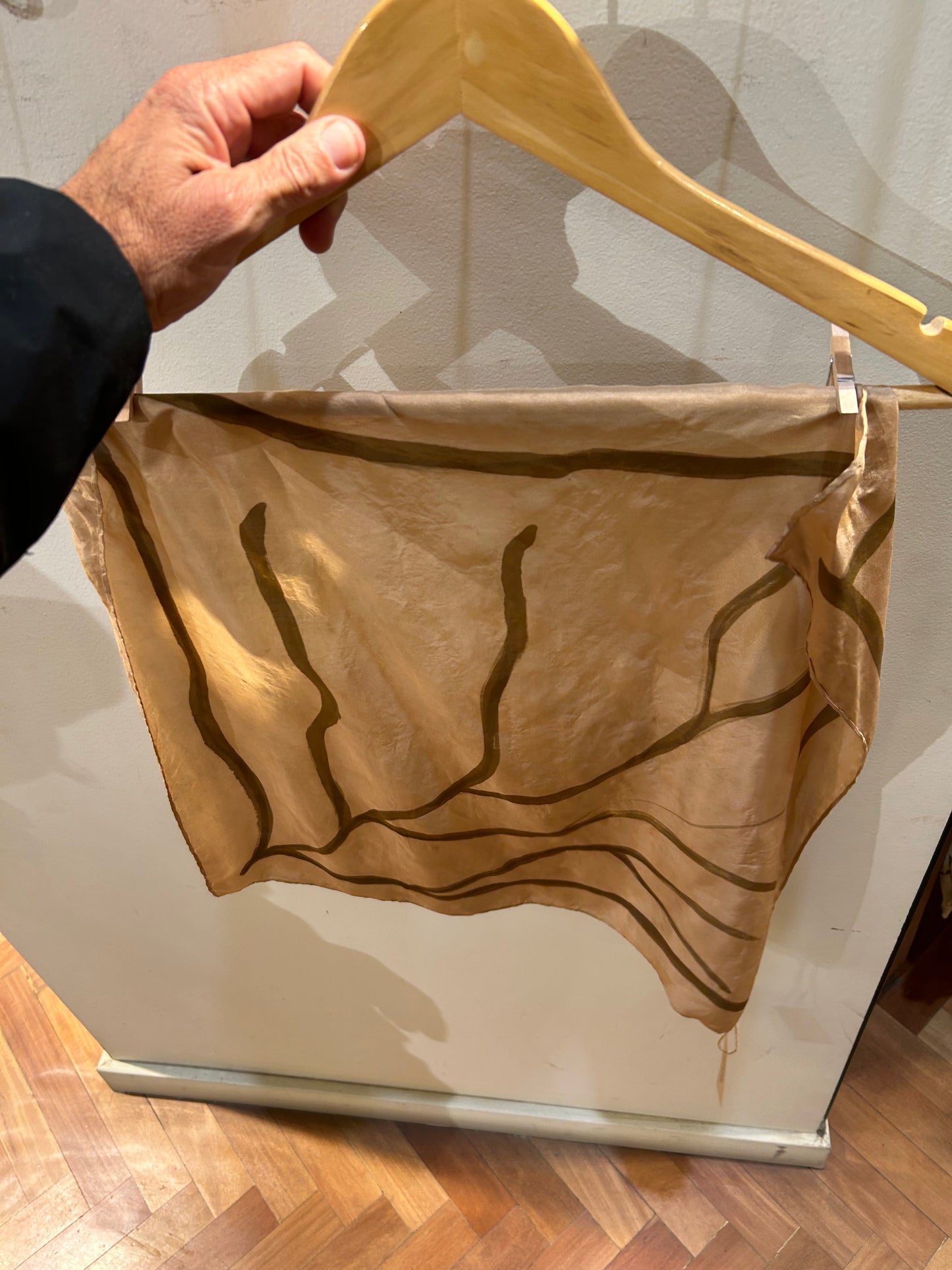 Silk Scarf Rose Roots Catuaba and Mangaba