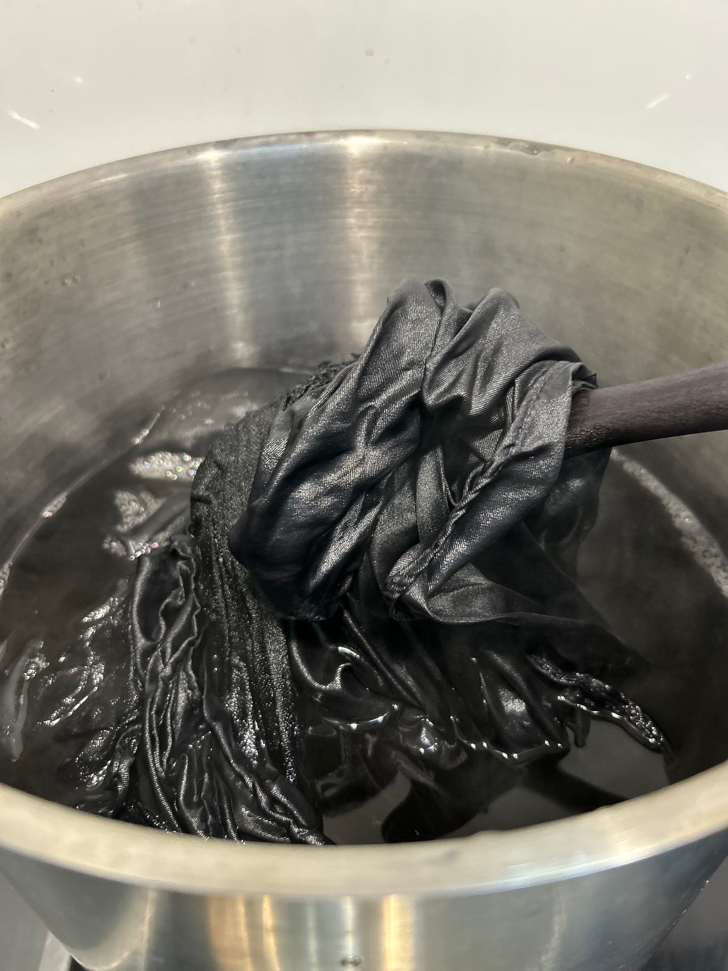 Custom Wool and Silk Scarf Black Roots
