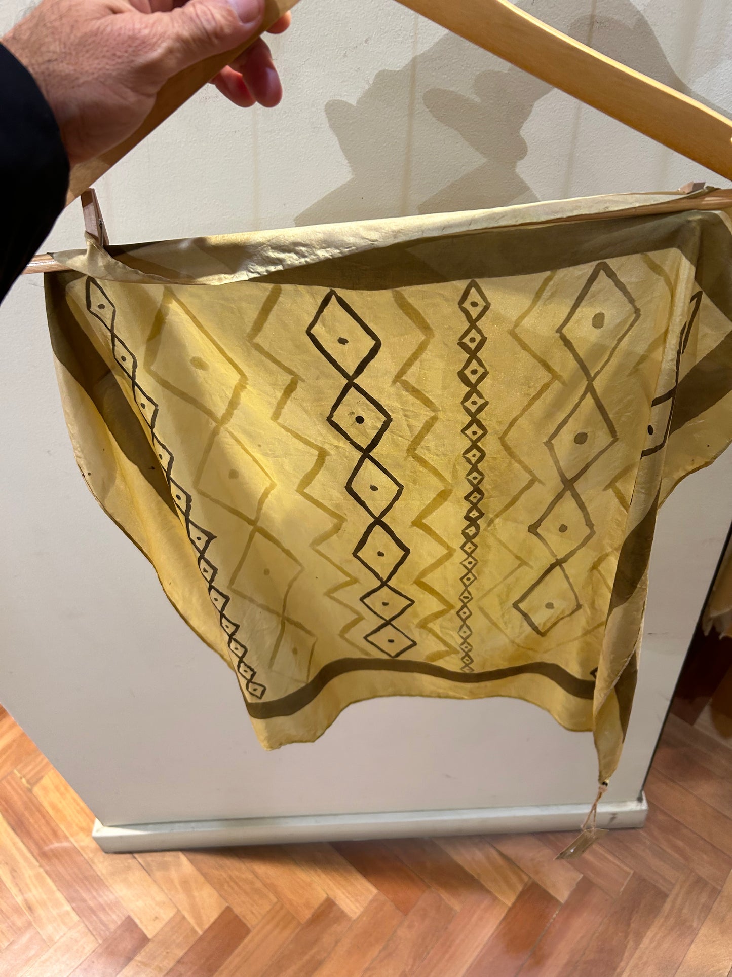 Silk Scarf Yellow Diamond