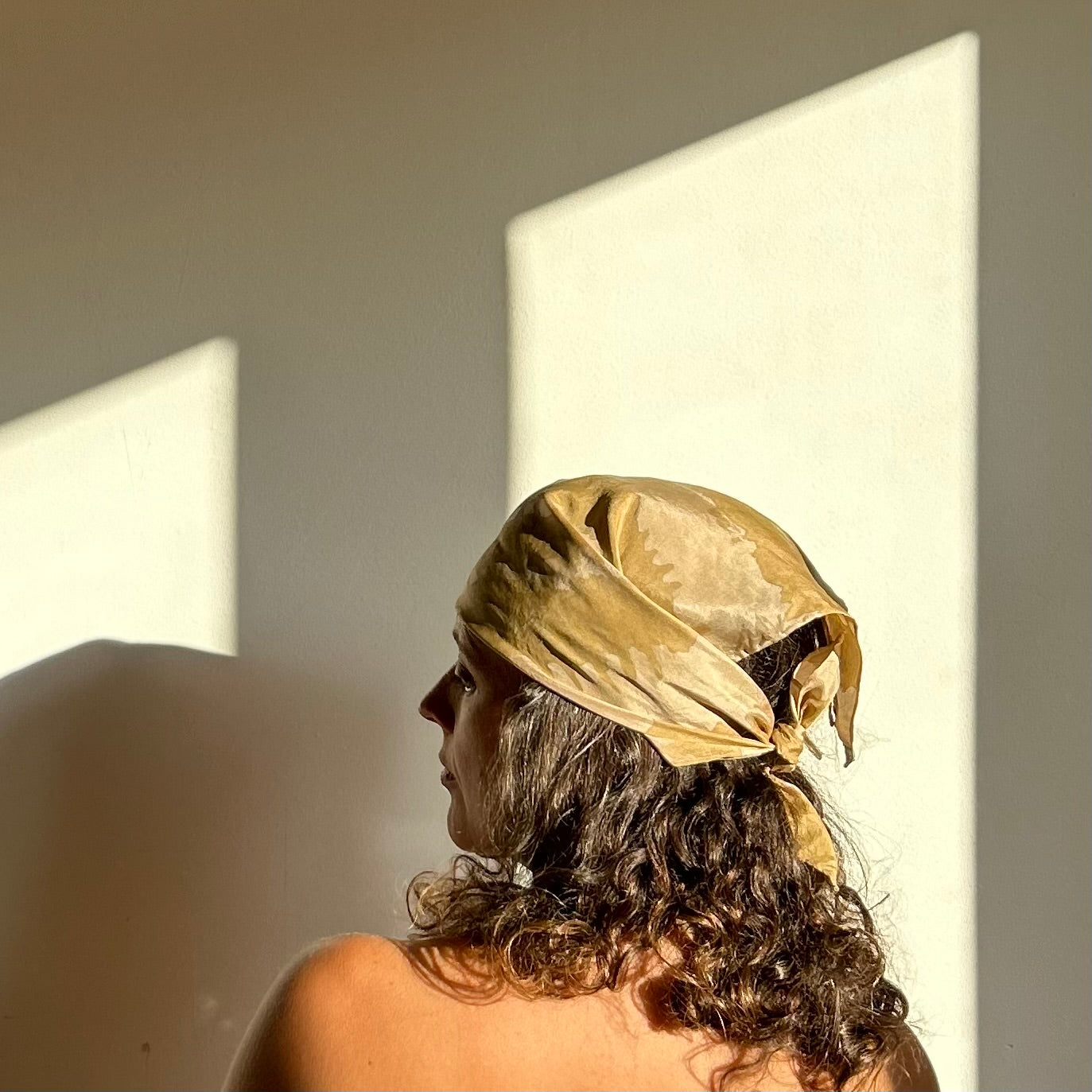 Silk Scarf mangaba and aluminium