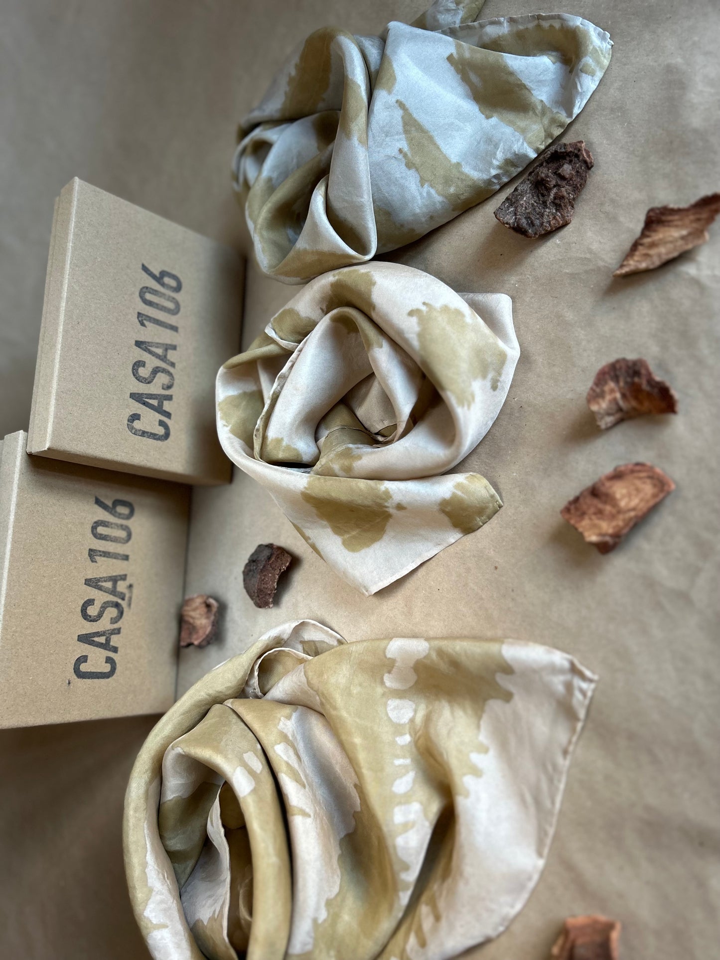 Silk Scarf mangaba and citric acid