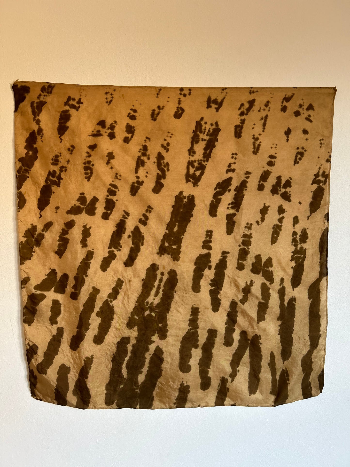 Silk Scarf Onion skin and gold