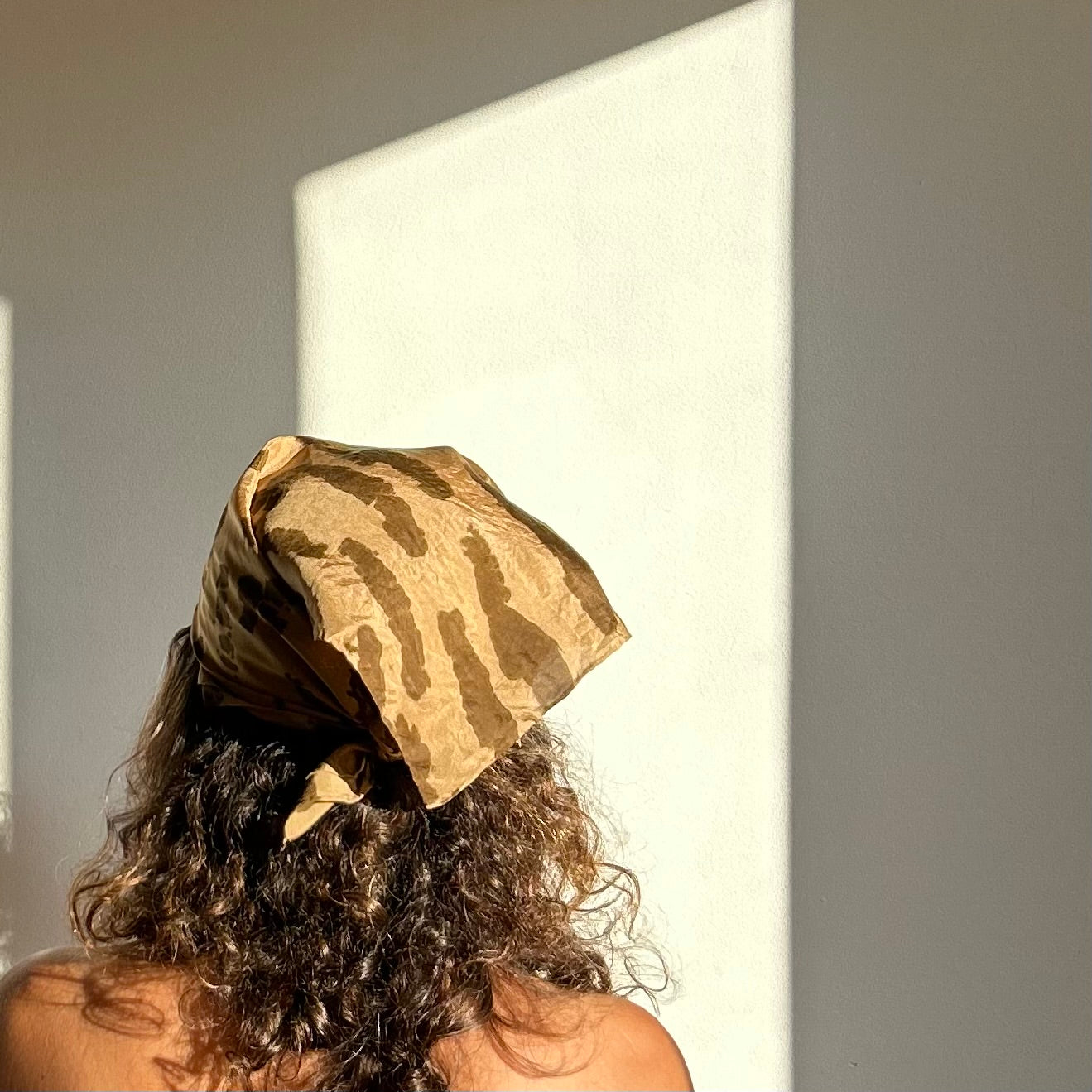 Silk Scarf Onion skin and gold