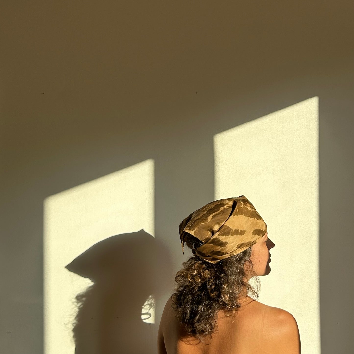 Silk Scarf Onion skin and gold