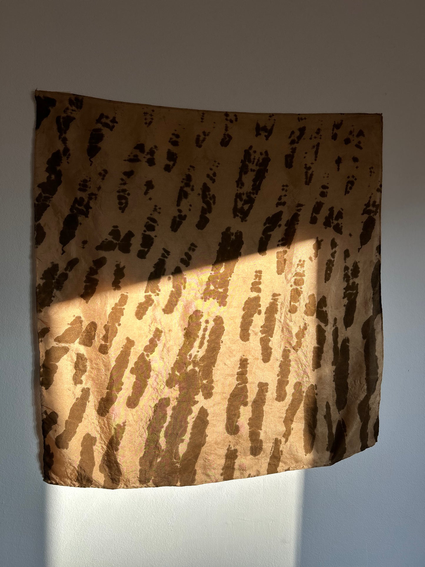 Silk Scarf Onion skin and gold