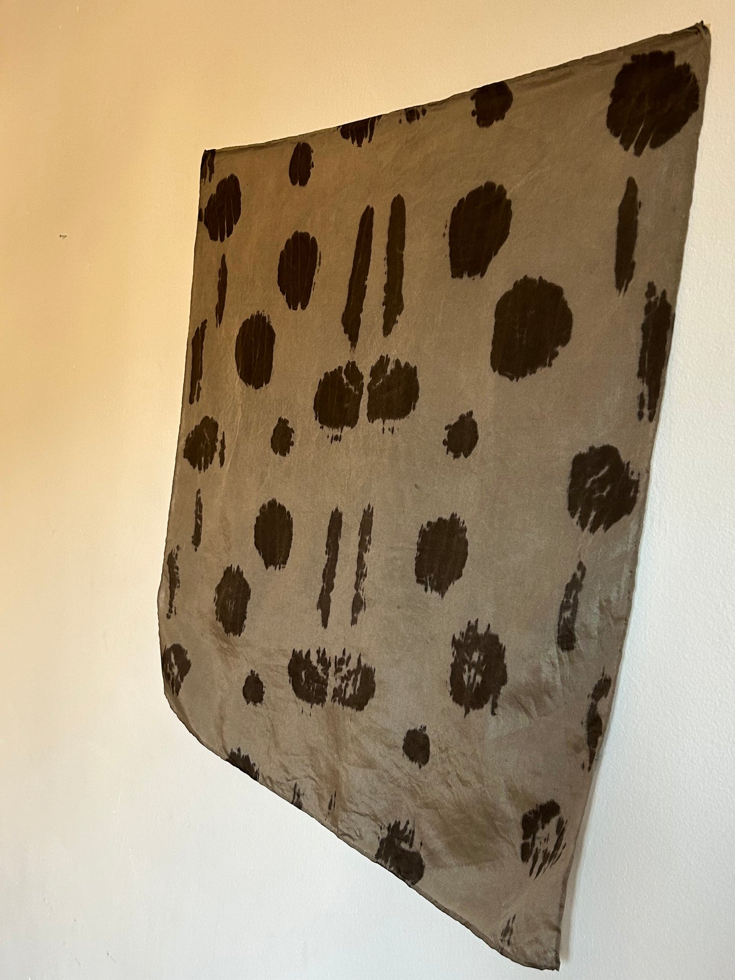 Silk Scarf Eucaliptos and iron