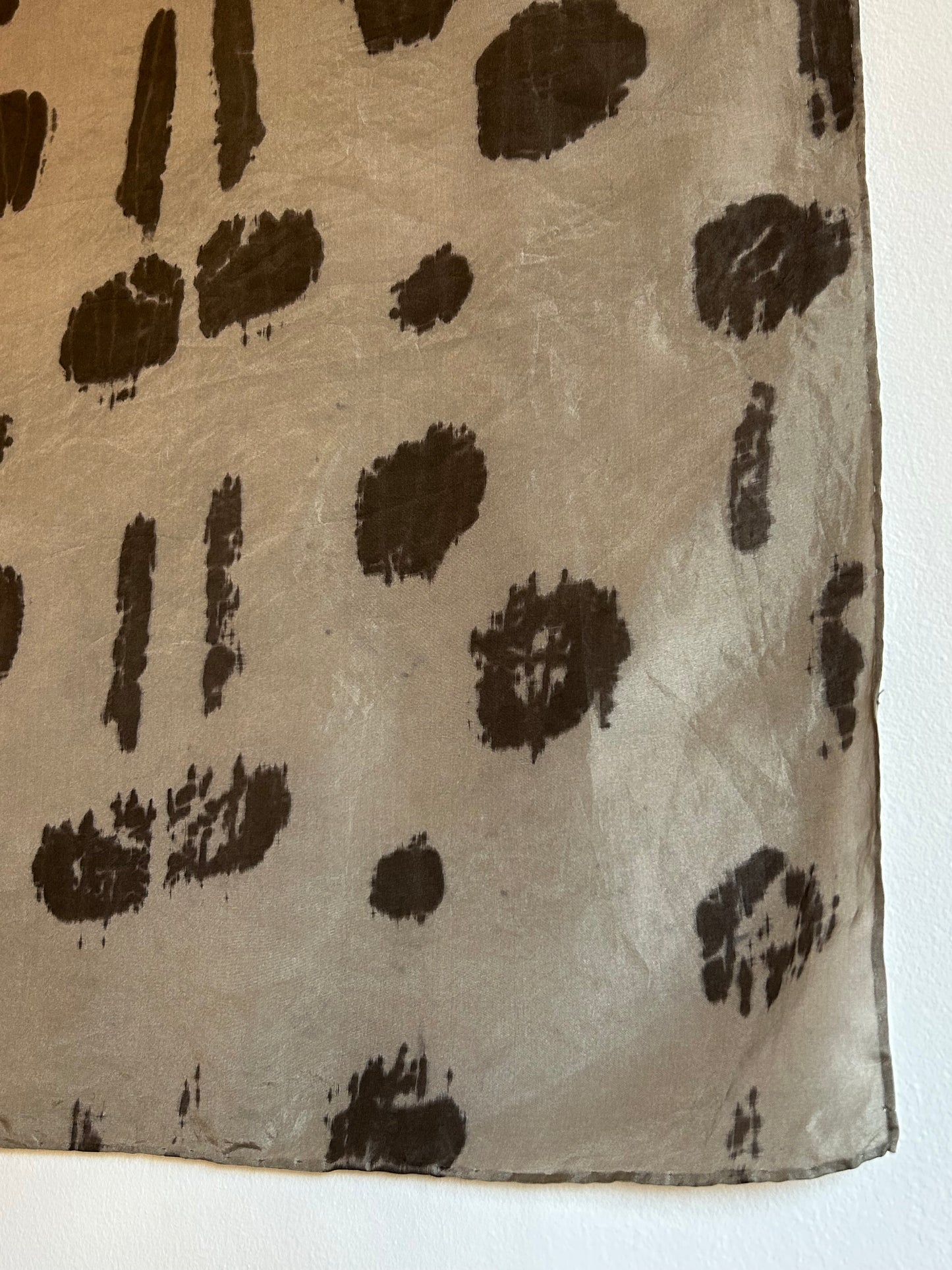 Silk Scarf Eucaliptos and iron