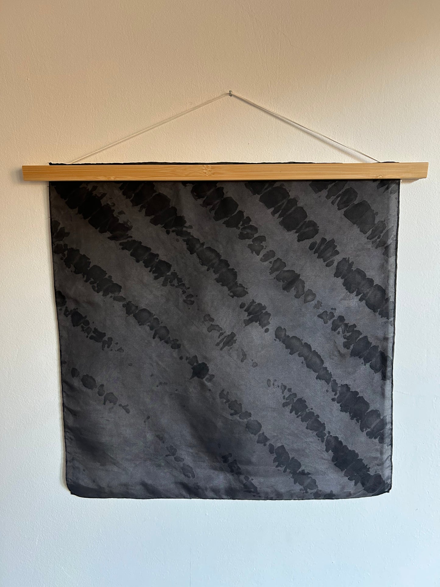 Silk Scarf with Keychain black Logwood
