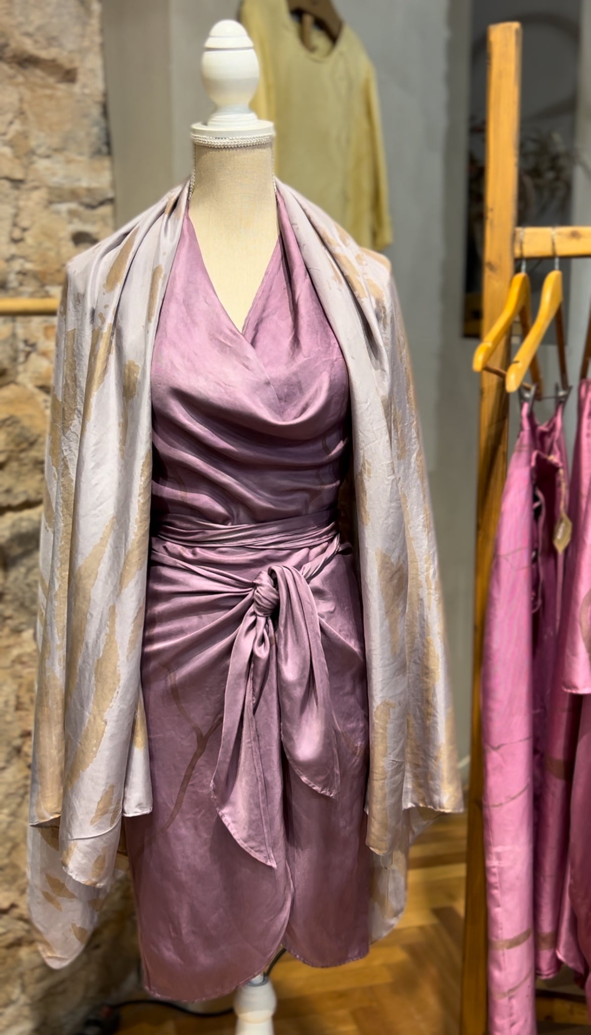 Silk Skirt dark magenta Roots