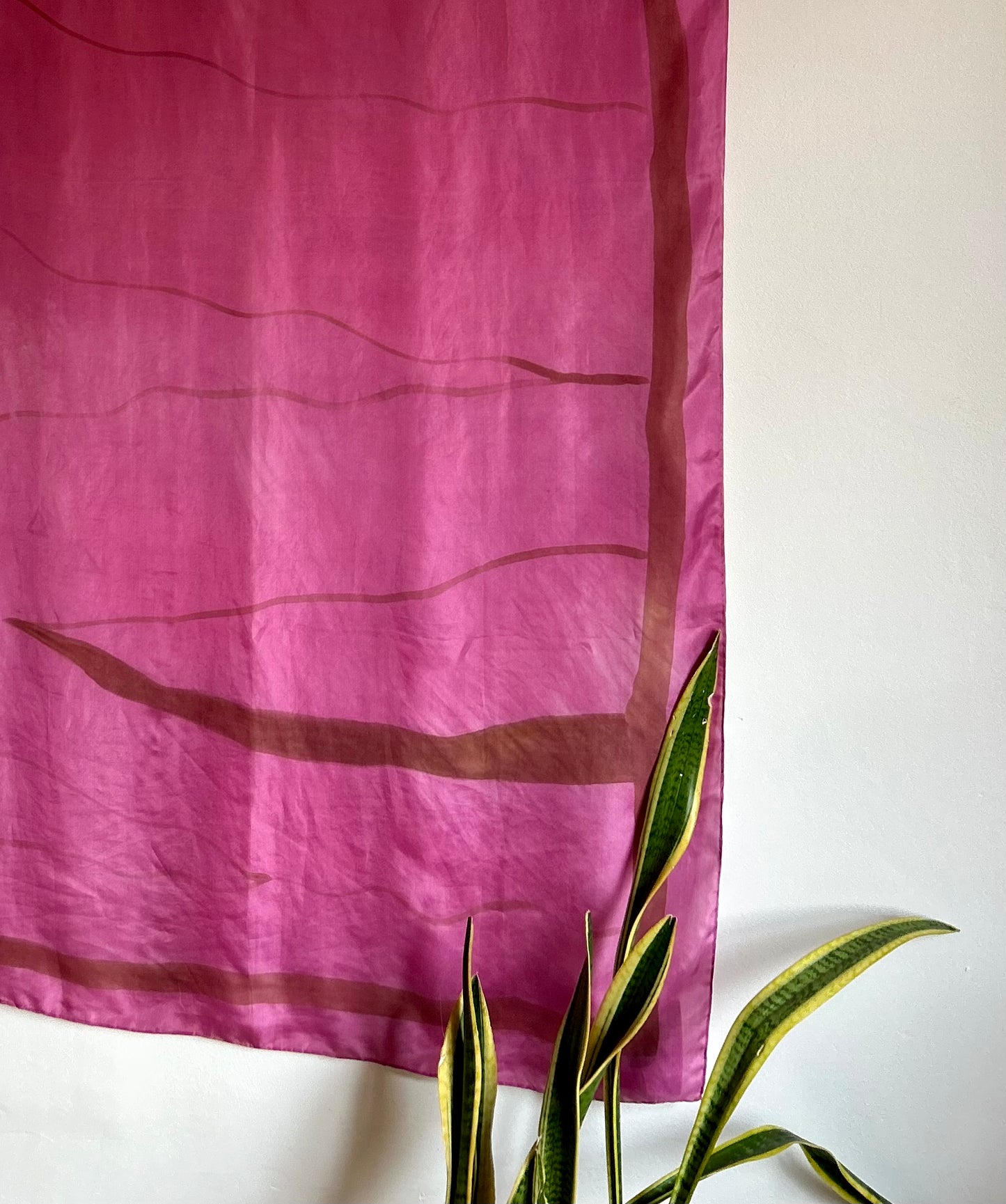 Silk Scarf Magenta Path