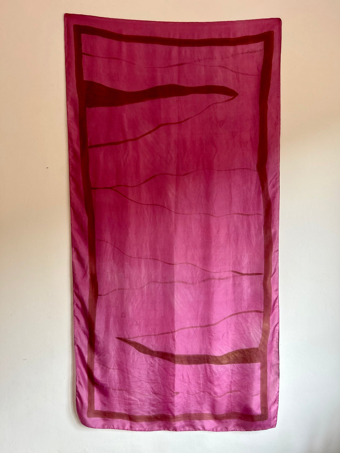 Silk Scarf Magenta Path