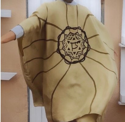 Custom Silk Kimono Heart Chakra Green