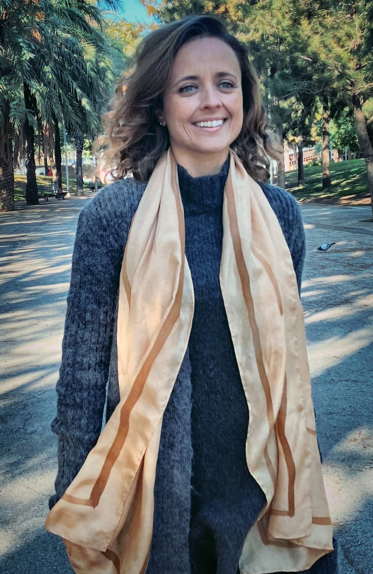 Silk Scarf Four Elements Fire Mangaba and Catuaba