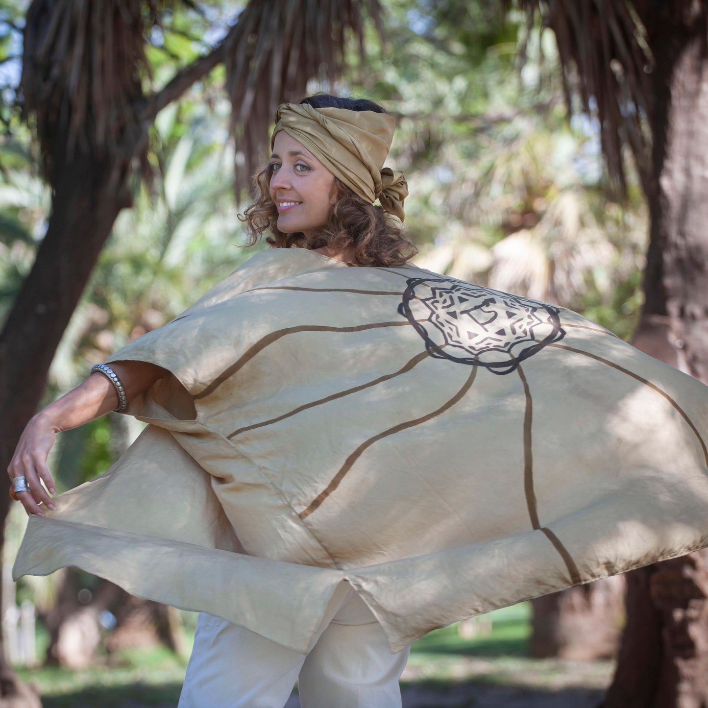 Custom Silk Kimono Heart Chakra Green