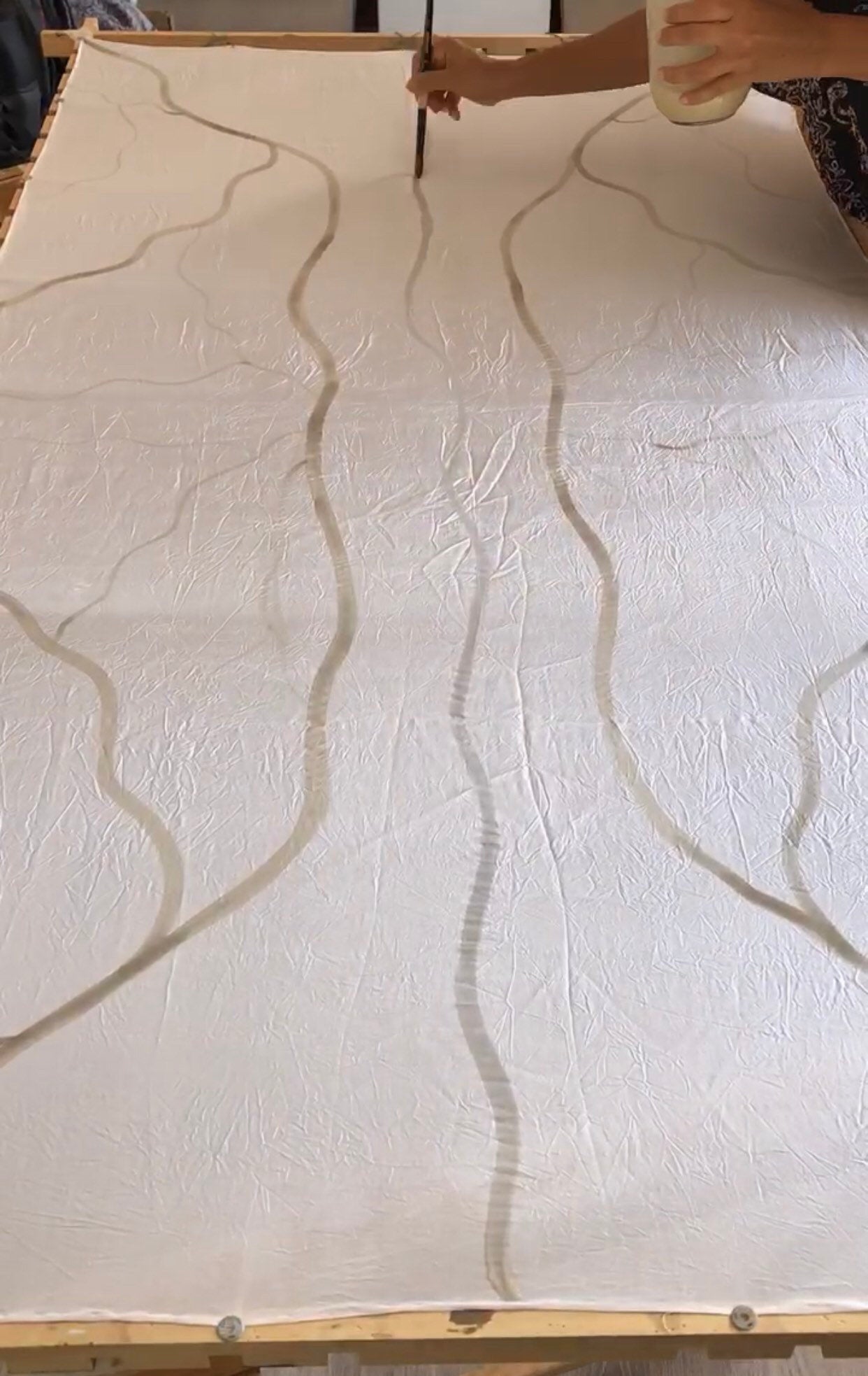 Custom Big Silk Scarf Roots Boho