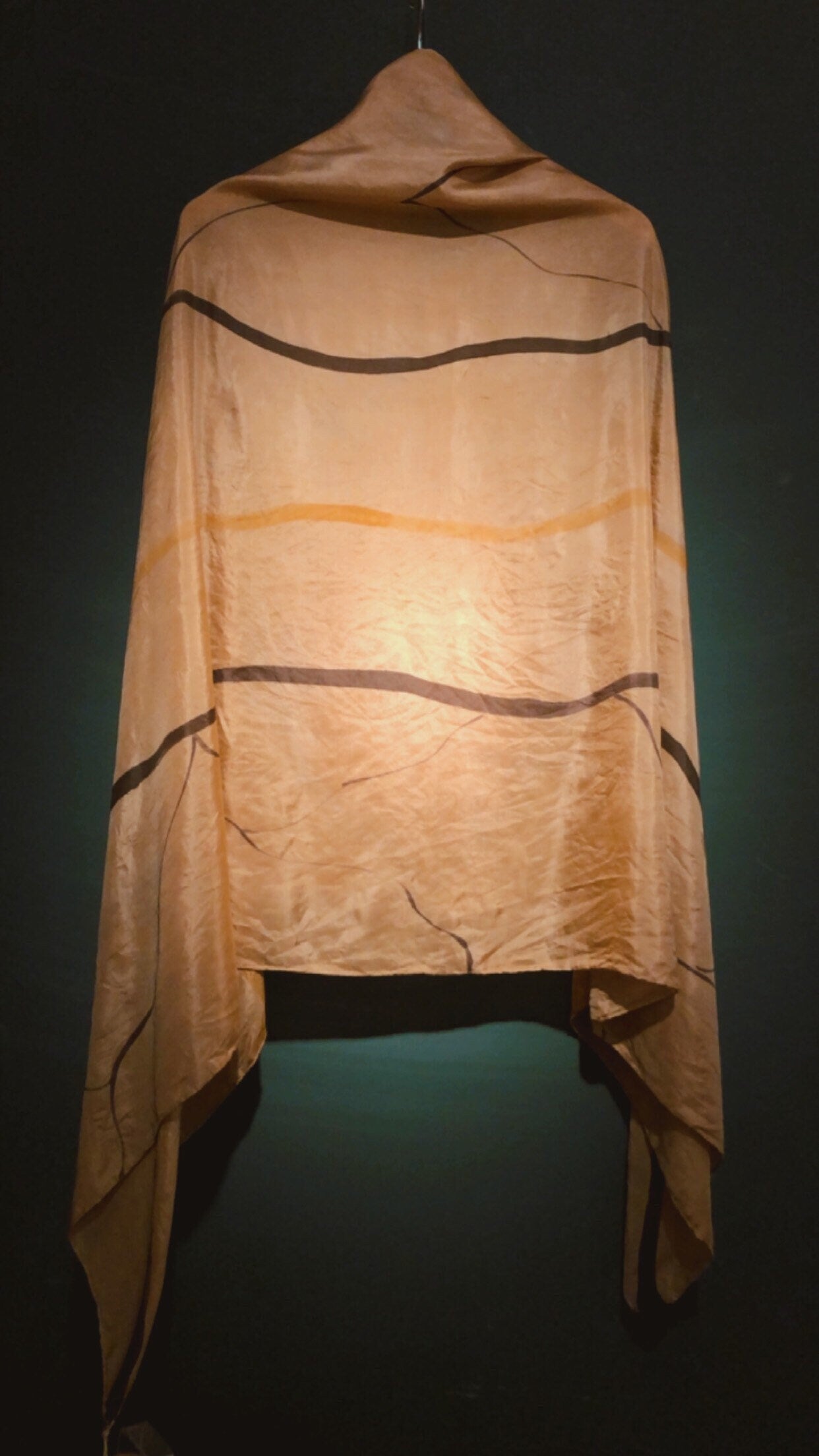 Custom Big Silk Scarf Roots Boho
