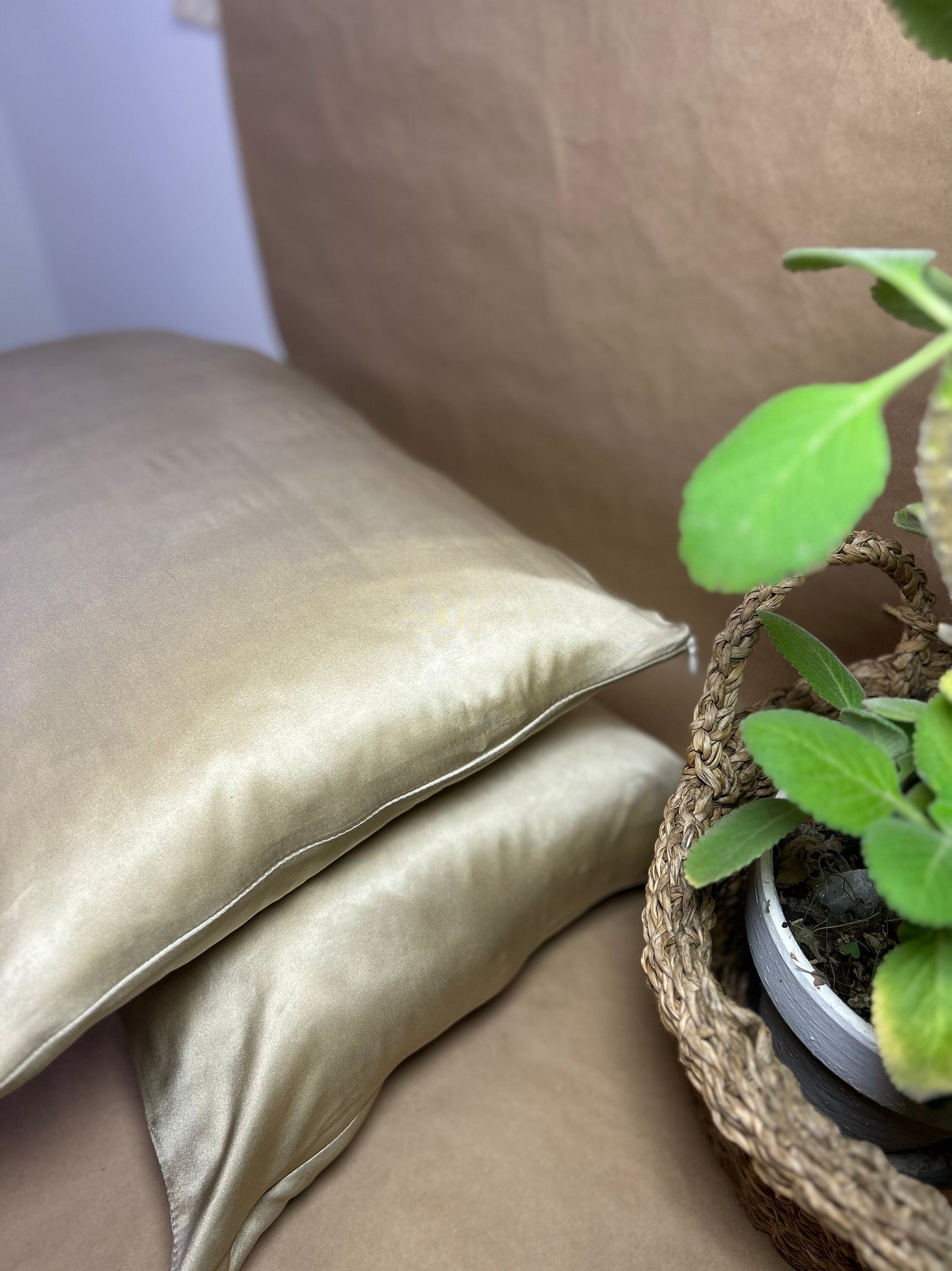 Silk Pillowcase Oliva Pomegranate and Boldo