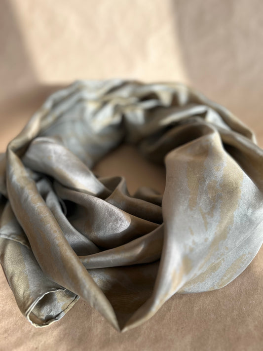 Silk Scarf Light Gold Roots